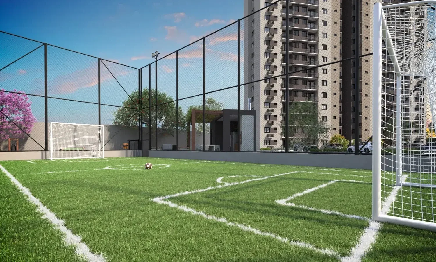 quadra gramada recreativa